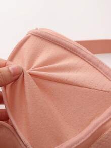 paquete de 3 sujetadores de encaje sin alambres, sujetadores sexy ajustables sin aros para mujeres, gris claro, albaricoque, rosa