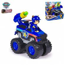 Spin Master Rescue Fleet Series - Chase Transformable Monster Truck | PVC Material, 3+ Years, Non-Slip Traction, Play Set​ (Blue, Police-Themed With Launch Function, Non-Slip Traction)