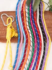 5M 5mm Corda Trançada Multiúso - Corda Colorida de Poliéster para Cordões Externos, Fazer Pulseiras, Chaveiros, Coleiras de Cachorro