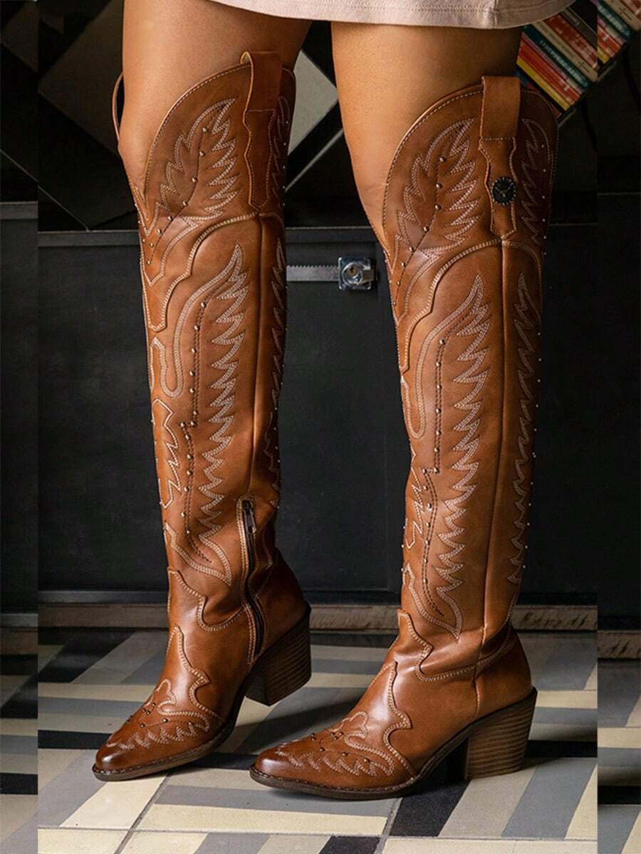Women Over-The-Knee Boots - Atanado - View 1