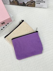 Canvas portemonnee met kaarthouder, minimalistische stoffen portemonnee met harde munt, kleine tas, draagbare portemonnee voor dames, portemonnee, miniportemonnee, portemonnee, reisportemonnee, portemonnee, schoolspullen, schrijfwaren, pennenetui - Veel kleurig - Bekijken 9
