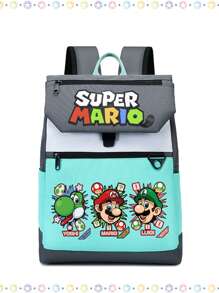 Super Mario Mario Game Theme Schoolbag Casual College Men And Women Anime Storage Shoulder Bag