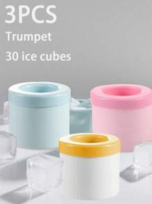 3/1 pieza para hacer cubitos de hielo de 60/40/30 cuadrículas, molde portátil de cubitos de hielo cilíndricos 3D, bandeja de hielo de silicona de fácil liberación, vaso exprimidor para hacer hielo, cubo de hielo de silicona con tapa incluida, molde de hielo cilíndrico de fácil liberación, mini cubo de hielo