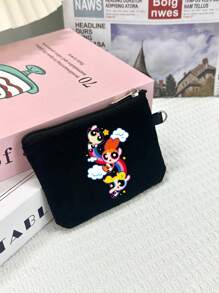 THE POWERPUFF GIRLS Multicolor Mini Coin Purse Card Holder Key Pouch Zipper Coin Wallet Cute Cartoon Policewoman Lipstick Storage Bag For Women Wallet Mini Wallet Purse Wallet Travel Wallet Back To School Supplies Stationery Pencil Pouch
