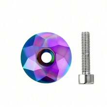 Titanium Alloy Diamond Style Road Bike Headset Cover, Mountain Bike Handlebar Top Cap, Bicycle Accessories'