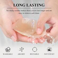 Cakes Nipple Covers Non Adhesive Cakes Grippy Seamless Covers Silicone Nipple Covers Nipple Pasties For Women Selected For You - Nude - 查看 5