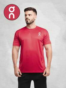 Men's Dry Fit Shirt - O.N - Gym Running CrossFit Intense Workouts - 紅色 - 查看 1