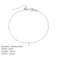Cadena brazalete DIY de 26 letras para mujeres, accesorio de joyería, de acero inoxidable de alta calidad, a la moda y personalizado