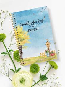 1本2026-2027学年周/月计划笔记本，2026年1月至2027年12月，5.7英寸 x 8英寸（A5尺寸），带笔记功能的月计划笔记本，防水封面，个人日记，办公学习用品 - 彩色 - 查看 3