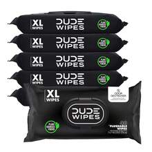 DUDE Wipes - Flushable Wipes For Adults - 6 Pack, 288 Wipes - Odor Destroyer XL Adult Wet Wipes - Deodorizing With Clean Scent - Up To 24 Hours Of Odor-Destroying Technology - Odor Destroyer - 查看 1