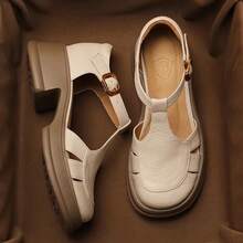 Women Flat Sandals - 米色 - 查看 1