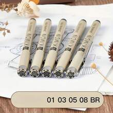 3/5/7/9/11 Pieces Micron Fine Line Pen Archives Black Pen Writing, Drawing Or Diary Pen Various Nib Sizes 12 Pcs,School Supplies,Back To School - Multicolor - View 2