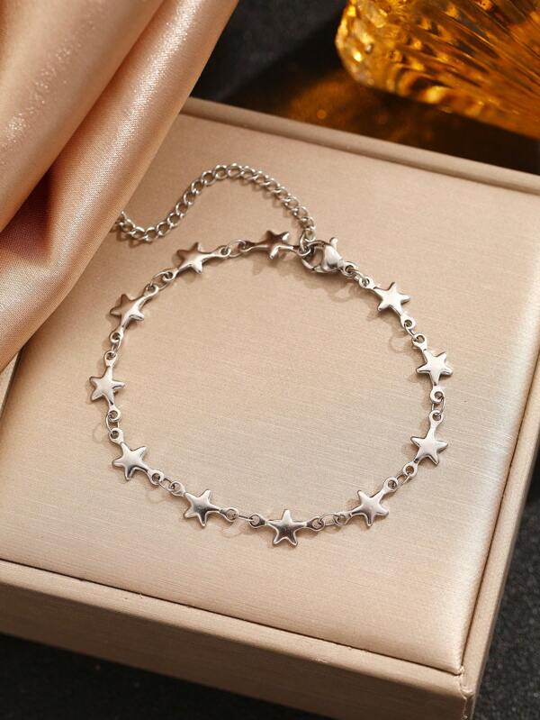 Stainless Steel Chain Bracelets For Man Women Gold Silver Color For Pendant Pentagram Donot Fade Jewelry