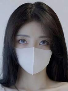 2 Stück weiße gestrickte staub- und wasserdichte, atmungsaktive Masken, Eisseide Maske, schwarze Maske, wasserdicht, staubdicht