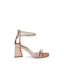 Badgley Mischka Badgley Mischka Lillie MP7213 Heel Womens 7 Champagne Crystal Dual-Strap KHD1173
