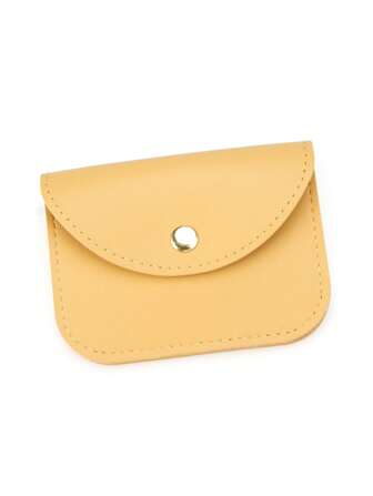 A Yellow Double-Layer Fabric Simple Promotion Custom Gift Macaron-Colored Card Bag And Card Holder For Women Money Wallet Mini Wallet Purse Wallet Card Wallet