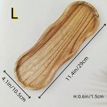 Wooden Serving Tray, Wooden Platter Suitable For Snacks, Dinner, Afternoon Tea And Sushi - Useful For Desserts, Cheese, Bread, Fruits, Kitchen Countertop Decor And Dining - Coffee Brown - View 4