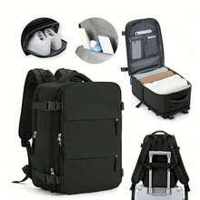 Extra Large Travel Backpack, 40*25*20cm, Carry-On Cabin Bag . Built-In Separate Shoe Compartment, Large Capacity Backpack. - Black - View 2
