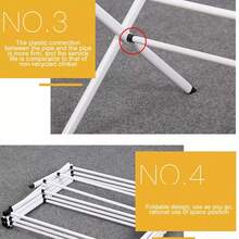 NetHong Heavy Duty Airer Clothes Drying Rack Clothes Horse Indoor Outdoor Laundry Rack - White - View 8