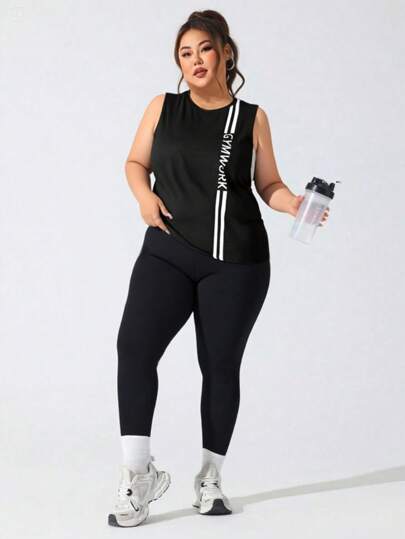 Plus Size Women's Workout Tank Top - Stylish Sleeveless Design For Gym And Training