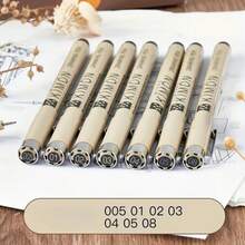 3/5/7/9/11 Pieces Micron Fine Line Pen Archives Black Pen Writing, Drawing Or Diary Pen Various Nib Sizes 12 Pcs,School Supplies,Back To School - Multicolor - View 7