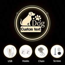 Personalisierte Neonlichter für Haustiere, mit benutzerdefiniertem Hundedesign, mit USB-betriebenen LED-Leuchten, als Heim- oder Bürodekoration. Perfekt für Anlässe wie Geburtstage, Hochzeiten, Jahrestage, Weihnachten, Halloween etc.