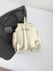 Dedoo Vintage Rivet Backpack, Retro Punk Style Travel Bag, Gothic College Style Backpack For Women - White - View 10