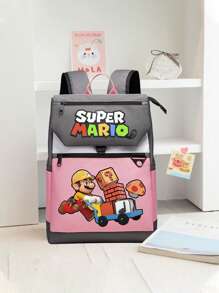 Super Mario Mario Game Theme Schoolbag Casual College Men And Women Anime Storage Shoulder Bag