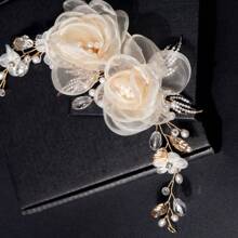 Handmade Bridal Headpiece, Korean Style Pearl Flower Headband Hair Accessories, Wholesale Women Hair Accessories