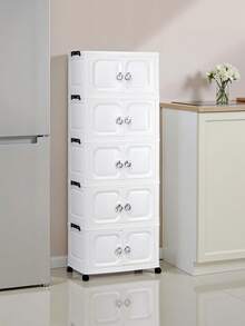 1 szt. (38 cm/14,96 cala) szerokości, 18-kwartowa mała składana szafka do przechowywania, opcjonalnie 1-5 warstw, szafa z przegrodą na ubrania, regał do przechowywania w spiżarni kuchennej, szafka na zastawę stołową w jadalni, półka organizacyjna do kuchni, gruba dwudrzwiowa szafka do przechowywania na kółkach, bezpłatne półki do instalacji w domu, składana szafka do przechowywania ubrań i zabawek