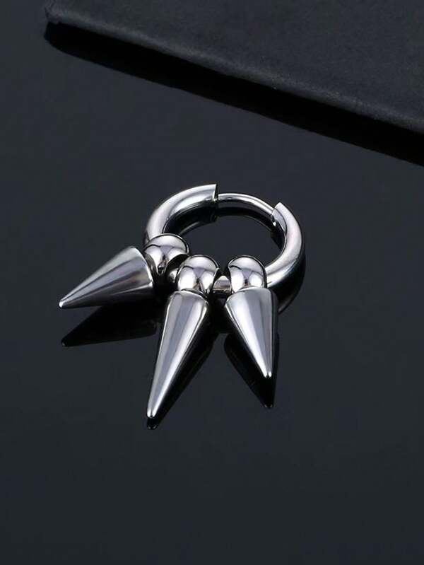 1 Pair Punk Goth Hip Hop Multi Spike Stud Earrings, Unisex For Daily Wear, Party, Festival, Back To School, Graduation Celebration