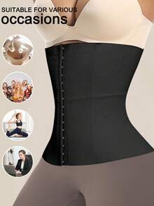 1件装束腰塑身衣收腹塑形衣女士束身衣塑形内衣女士塑身衣女士收腹舒适束腰带 - 黑色 - 查看 6