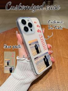 1 件定制个性化情侣手机壳，签名设计，TPU 透明硅胶壳，镜头保护，兼容 16 Pro Max/16 Pro/15 Pro Max/14 Pro Max/13 Pro Max 13 Pro/15 Pro、/A05/A04/A11/A24/A25/A26/A33/A12/A13/A14/A15/A52/A54/A55/S23 Ultra/S24 Ultra/A52S/13C/A15、HonorX6A/X7B/X8B/X6、SAM、Redmi。定制个性化，日常使用或特殊场合的礼物 - 無色 - 查看 1