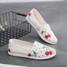 Canvas Flat Bottomed Fisherman Shoes Mesh Fabric Breathable Comfortable Fashionable Printed Upper Casual Board Shoes