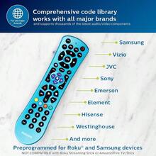 Universal Remote Control Universal TV Remote Replacement  TV Remote Control Universal For Roku Remote Replacement Vizio   Apple TV Smart TVs 4 Device Blue SRP4229B 2865hj - Màu xanh lam - Xem 4