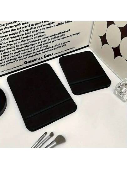 HD Glass Surface Portable Folding Faux Leather Vanity Spiegel Ideal Travel, Dorms Beauty Home Back To School Room Supplies view 5