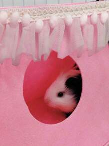 1pc Mini Pet Felt Tent House Suitable For Rabbits & Guinea Pigs Under 5lbs