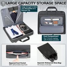 Garment Bags For Travel Carry On Garment Bag For Hanging Clothes, Suit Bag For Business Trips With Shoes Bag & Shoulder Strap, Waterproof Foldable Suit Luggage Bag For Men Women - Xám - Xem 5