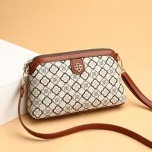1pc Soft Leather Women's Totes Bag Retro Roomy Women's Shopping Bags Mother Shoulder Messenger Bag Print Women Handbags Sac A Main1