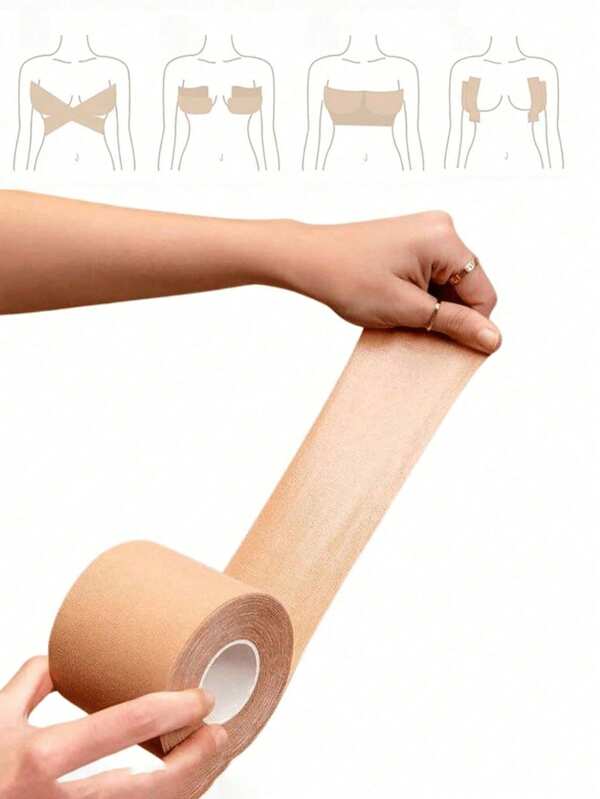 5M/ Rol onzichtbare push-up borstlift tape van elastisch materiaal, ademende borstlift tape van elastisch materiaal, zelfklevende push-up borstpatch, damestape van bh-schouderband, sticker