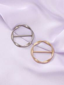 2pcs Versatile Adjustable Hijab Clip - Gold - View 6