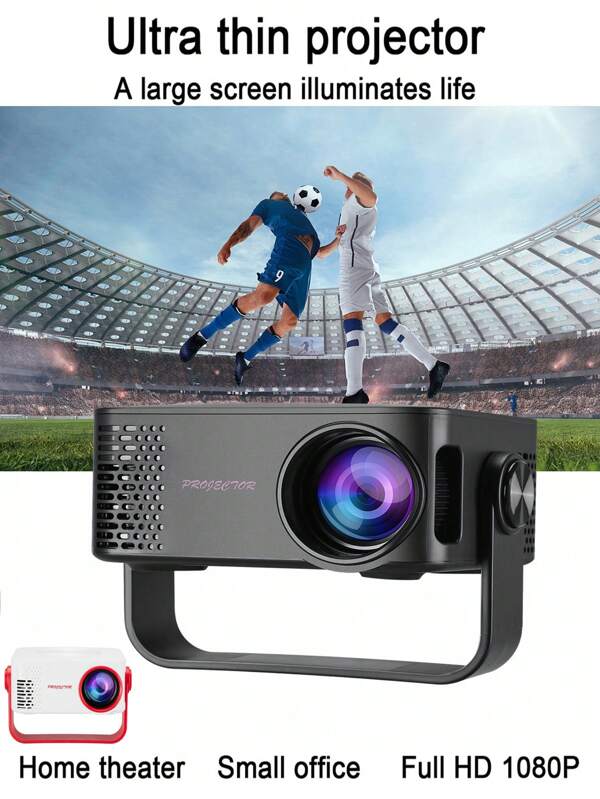 Portable HD Projector Suitable For Camping, Office, And Home Theater - Supports 1080P HD, Built-In Speakers, Compatible With Smartphones/USB/SD, Can Be Directly Projected Onto Walls For Use, Outdoor Movie Nights - Perfect Gifts For Holidays, Birthdays, And Families