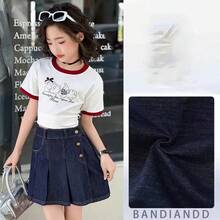 Tween Girls Summer Lightweight Denim Skirt Pants, Casual Waist Snug Fit Shorts - Dark Wash - View 5