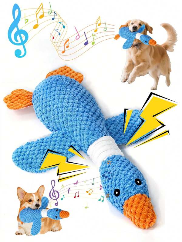 1pc Pet Sound Toy Double Pry Wild Goose Bite Pet Toy Dog Bite Not Bad Teddy Small Dog Toy Plush Toys Dog Toys Plush Dog Vocalizable Squeaky Toys Assortment Animal Pet Toy For Medium Large Dogs Stuffed Puppy Chew Toy Cute Dog Companion Gift Toys