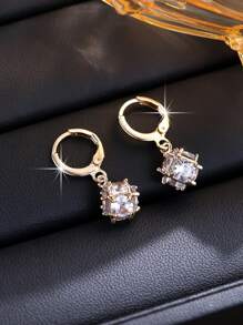 Conjunto de 2 peças de brincos e colares femininos com design minimalista, joias modernas e elegantes para o dia a dia