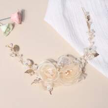 Handmade Bridal Headpiece, Korean Style Pearl Flower Headband Hair Accessories, Wholesale Women Hair Accessories