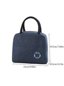 1pc Insulated Lunch Bag With Pattern - Waterproof & Portable, Suitable For School And Office - Lunch Box Bag To Keep Food Fresh & Warm, Aluminum Foil Lining, Bento Box, Tote Bag, Kitchen Picnic