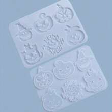 Funny Pumpkin Lamp Silicone Mold Halloween Decoration DIY Pumpkin Crystal Epoxy Mold Room Listing Cake Decoration Tool