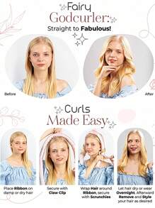 12pcs Satin No Heat Curling Rods Set - Heatless Curling For Soft Waves & Frizz-Free Styling, No Heat Curlers For Sleeping, Jumbo Curler Heads With Soft Bristle Brush, Teasing Comb, Rat Tail Comb & Duck Bill Clips, Hair Styling Kit, Hair Tool Kit, Hairstyling Set, School Stuff, Curly Hair Tools