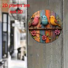 1 pieza Decoración de pared de metal con rama de árbol y pájaro en 2D - 20cmx20cm, metal duradero, de alta calidad y resistente a la intemperie, con agujeros perforados previamente para una fácil instalación, adecuado para decoración interior/exterior, estilo rústico, decoración del hogar al aire libre, arte de pájaros vibrantes, para amantes de los pájaros, habitación de niños, estilo de granja